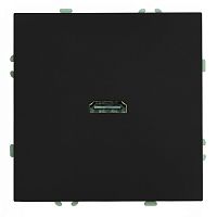 Розетка HDMI 2.0 Type A (механизм), серия Эмили, STEKKER, RST00-5118-05, черный уголь, soft touch