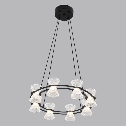 8341/28L LEDIO LN26 228 черный/прозрачный металл/акрил Люстра подвесная LED 28W 3000K 220V VINORA фото 3 8341/28L LEDIO LN26 228 черный/прозрачный металл/акрил Люстра подвесная LED 28W 3000K 220V VINORA фото 3