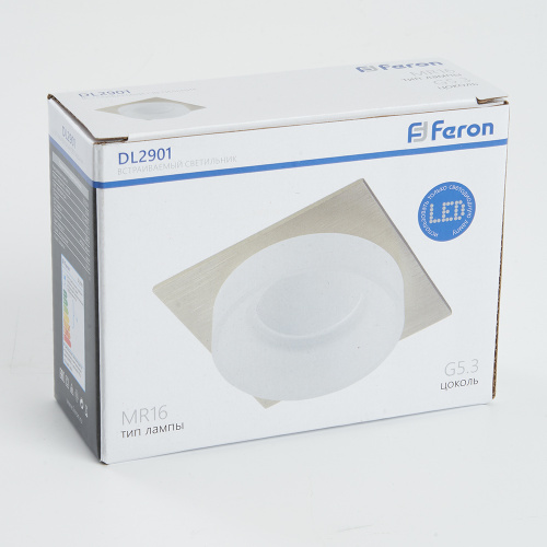 Светильник встраиваемый Feron DL2901 потолочный MR16 G5.3 хром фото 4 Светильник встраиваемый Feron DL2901 потолочный MR16 G5.3 хром фото 4