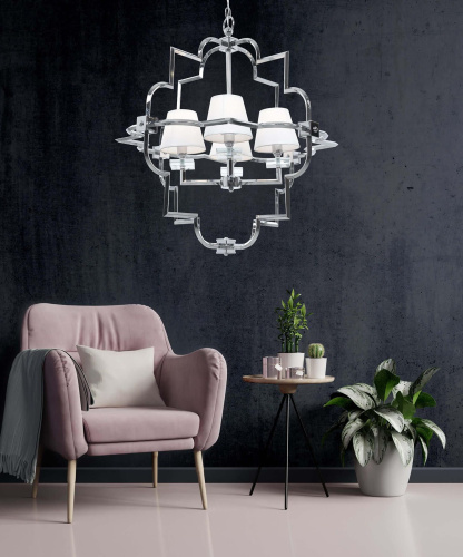 Подвесная люстра Lumina Deco Baltimore LDP 8020-4 CHR+WT фото 2