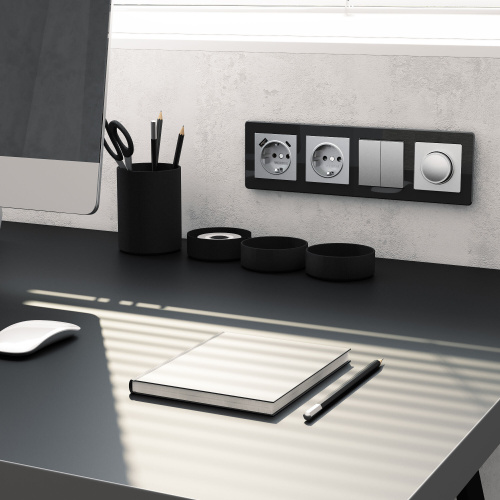 Рамка из акрила на 4 поста Acrylic черный W0042708 фото 3