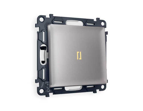 Комплект механизма 1-кл выключателя AMBRELLA VOLT с подсветкой 3200K ALFA Сталь матовый QUANT (AP5020, VM101, G11Y) MA502010 Комплект механизма 1-кл выключателя AMBRELLA VOLT с подсветкой 3200K ALFA Сталь матовый QUANT (AP5020, VM101, G11Y) MA502010