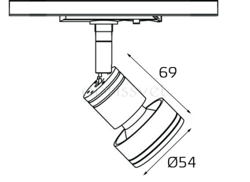 8126 black светильник трековый фото 2