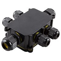 Коробка распределительная  LD526 водонепроницаемая на 6 выходов, 450V, 140х100х36, черный