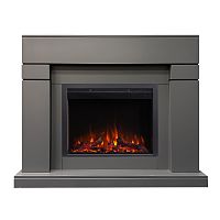 Электрокамин RealFlame Lindelse 25,5/26 GR серый c очагом Saphir 25,5