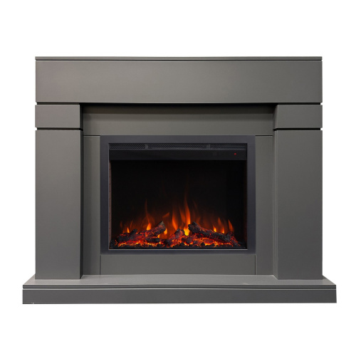 Электрокамин RealFlame Lindelse 25,5/26 GR серый c очагом Saphir 25,5 Электрокамин RealFlame Lindelse 25,5/26 GR серый c очагом Saphir 25,5