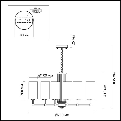 4990/8 HALL ODL23 637 матов. золотой/белый/стекло Люстра E27 8*40W KASALI фото 3 4990/8 HALL ODL23 637 матов. золотой/белый/стекло Люстра E27 8*40W KASALI фото 3