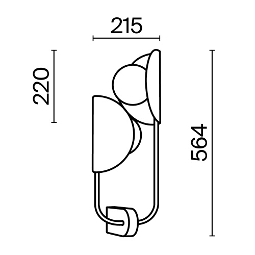 Настенный светильник (бра) Maytoni MOD164WL-02BS1 фото 10