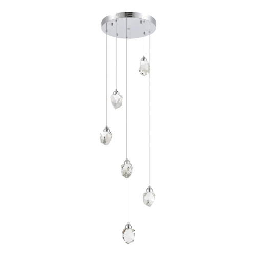 SL6114.103.06 Светильник подвесной ST-Luce Хром/Прозрачный LED 6*3W 3000K CASCATO фото 4