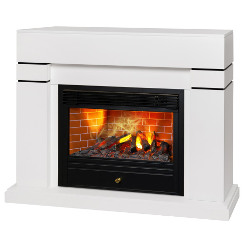 Электрокамин RealFlame Lindelse 26 WT белый с очагом 3D Novara фото 2 Электрокамин RealFlame Lindelse 26 WT белый с очагом 3D Novara фото 2