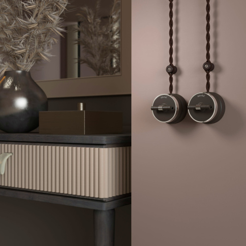 Выключатель на 4 положения двухклавишный Vintage мокко матовый/хром W5822052 фото 5 Выключатель на 4 положения двухклавишный Vintage мокко матовый/хром W5822052 фото 5