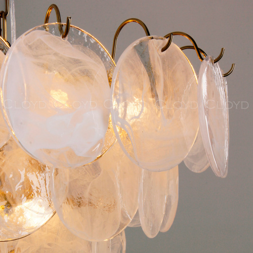 Люстра Cloyd LINZE-B C13 / Ø60 см - латунь - белое стекло (арт.11674) фото 2