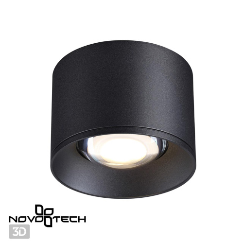 358652 OVER NT21 444 черный Светильник накладной светодиодный IP20 LED 4000К 12W 220V PATERA