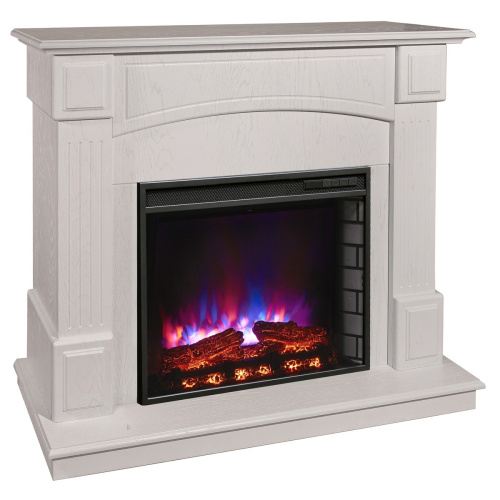 Каминокомплект CAROLINA/БОСТОН Береза белая с очагом Электроочаг RICH/РИЧ 25.5 фото 4
