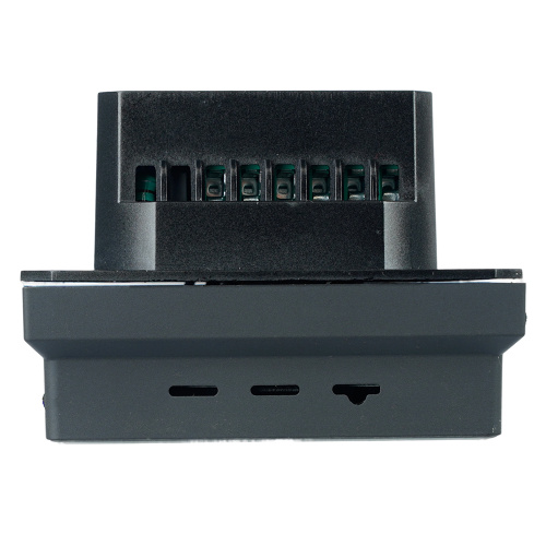 Терморегулятор Wi-Fi (механизм), STEKKER, 250В, 3500Вт, серия Эмили, RSW00-5119-05, черный уголь, soft touch фото 5