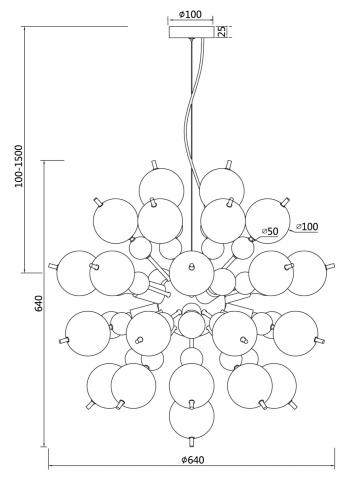 Подвесной светильник Maytoni MOD133PL-08BS фото 7