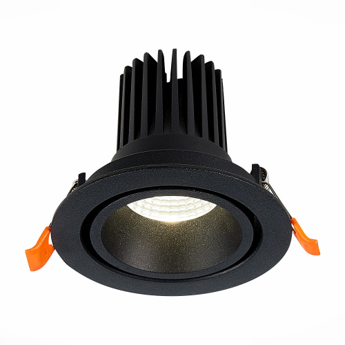 ST705.438.10 Св-к встр. Черный LED 1*10W 3000K 750Lm Ra>90 38° IP20 D102xH85 170-240V Встраиваемые светильники фото 4