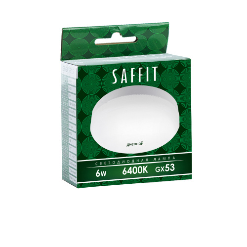 Лампа светодиодная SAFFIT SBGX5306 GX53 6W 230V 6400K фото 3