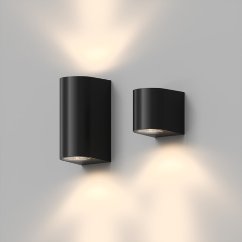 DK9791-BK Настенный уличный светильник NARVIK, IP44, 2хGU10 LED, до 15 Вт, черный, алюминий фото 4