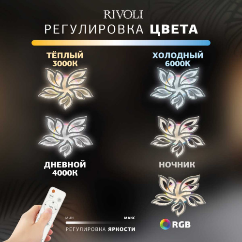 Потолочная светодиодная люстра Rivoli Teodora 6149-105 Б0066442 фото 8 Потолочная светодиодная люстра Rivoli Teodora 6149-105 Б0066442 фото 8