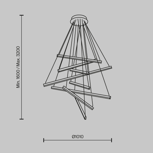 Подвесной светильник Maytoni MOD016PL-L96BK фото 9