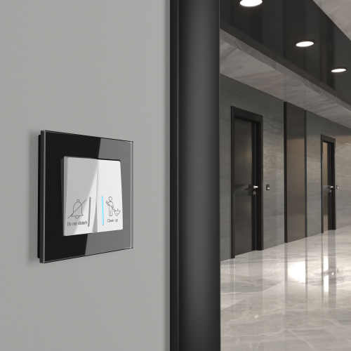 Выключатель двухклавишный для отелей (белый) W1120801 фото 3 Выключатель двухклавишный для отелей (белый) W1120801 фото 3