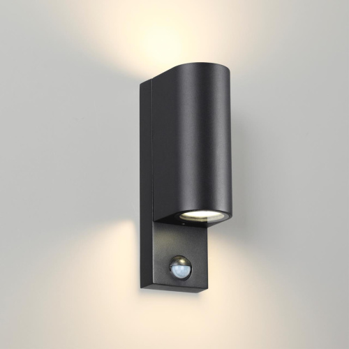4390/2W HIGHTECH ODL23 000 черный/металл/пвх стойкий к УФ излучению Настенный светильник с датчиком движения IP44 LED GU10 14W MOTTO 4390/2W HIGHTECH ODL23 000 черный/металл/пвх стойкий к УФ излучению Настенный светильник с датчиком движения IP44 LED GU10 14W MOTTO