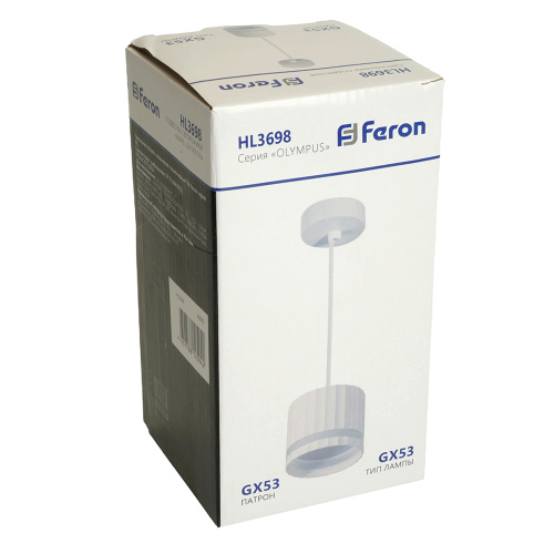 Светильник потолочный Feron Barrel HL3698 OLYMPUS levitation 12W, 230V, GX53, белый, на подвесе 1,7 м фото 15