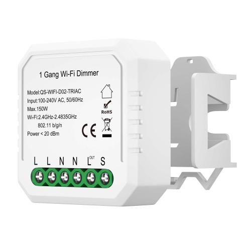 ST9000.500.01CDIM WI-FI диммируемое реле 1 канал, 150W, IP20, L46xW46xH18, 230V, Белый AROUND фото 2 ST9000.500.01CDIM WI-FI диммируемое реле 1 канал, 150W, IP20, L46xW46xH18, 230V, Белый AROUND фото 2