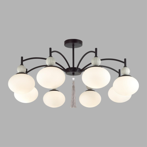 8273/8C NEOCLASSI LN26 041 черный/серый/белый, металл/керамика/стекло Люстра потолочная Е14 8*40W 220V GLORIYA фото 3 8273/8C NEOCLASSI LN26 041 черный/серый/белый, металл/керамика/стекло Люстра потолочная Е14 8*40W 220V GLORIYA фото 3
