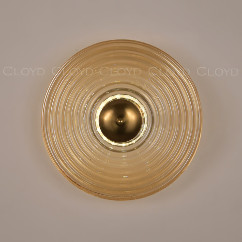 Бра Cloyd MINUTE W1 / Ø30 см - латунь - коньячн. стекло (арт.20384) фото 3 Бра Cloyd MINUTE W1 / Ø30 см - латунь - коньячн. стекло (арт.20384) фото 3