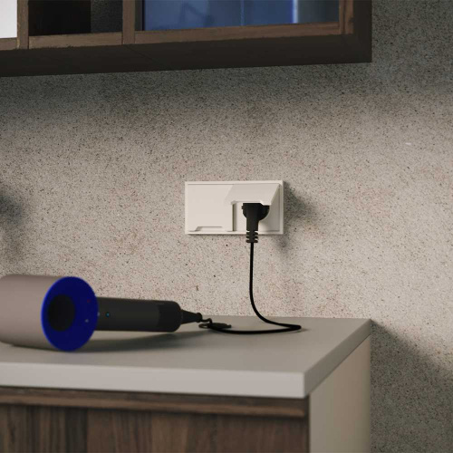 Накладка для розетки с заземлением, защитными шторками и крышкой, S70 (хлопок) Voltum VLS000813 фото 5