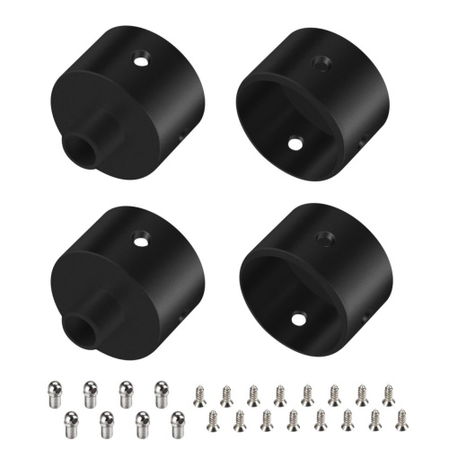 Заглушка WPH-FLEX-D22-360deg BLACK ALU с отверстием Arlight 049940