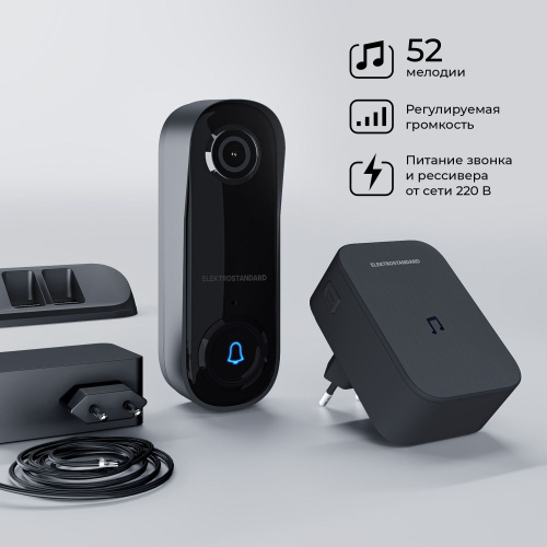 76106/00 видеозвонок Умный дом черный с питанием от сети 76106/00 фото 6 76106/00 видеозвонок Умный дом черный с питанием от сети 76106/00 фото 6