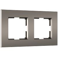 Рамка из поликарбоната на 2 поста Slab бронза софт W0022963