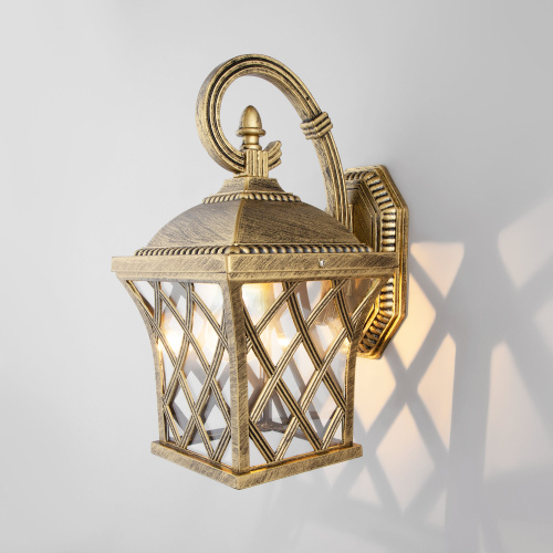 Уличный настенный светильник Cassiopeya D черное золото IP44 Cassiopeya D черное золото