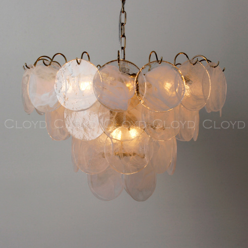 Люстра Cloyd LINZE-B C13 / Ø60 см - латунь - белое стекло (арт.11674) фото 5