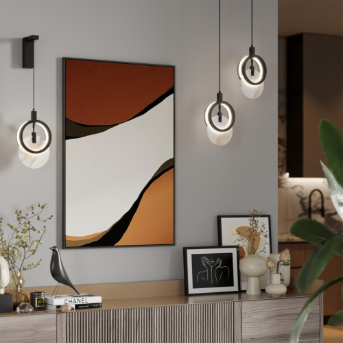 5422/17WL HIGHTECH ODL_EX25 083 черный/металл/алебастр Настенный светильник LED 17W 3000K 986Лм MERCURY фото 2