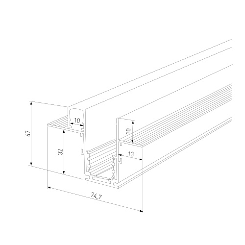 Slim Magnetic Шинопровод встраиваемый с местом под светодиодную ленту чёрный (2м) 85132/00 85132/00 фото 6 Slim Magnetic Шинопровод встраиваемый с местом под светодиодную ленту чёрный (2м) 85132/00 85132/00 фото 6