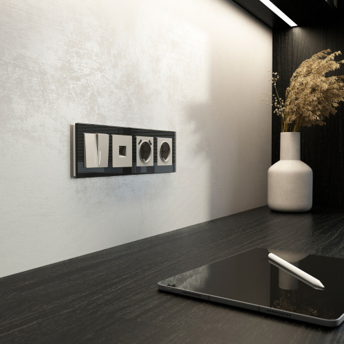 Накладка для розетки USB (дымчатый) W1279504 фото 3