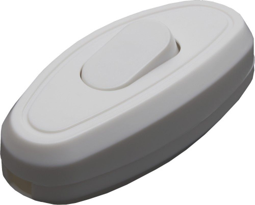 Выключатель на шнур STEKKER GLS10-01-20 250В, 10A, белый Выключатель на шнур STEKKER GLS10-01-20 250В, 10A, белый