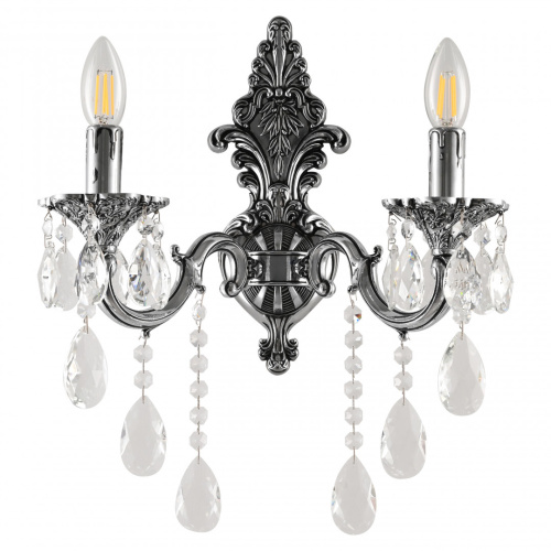 Бра с хрустальными подвесками AL7801B14/2/175 B NB Bohemia Ivele Crystal (Богемия Ивеле Кристалл)