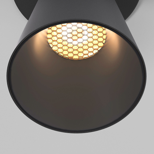 светильник встраиваемый с антибликовой решеткой Bell 8W 3000K черный 25097/LED фото 3 светильник встраиваемый с антибликовой решеткой Bell 8W 3000K черный 25097/LED фото 3