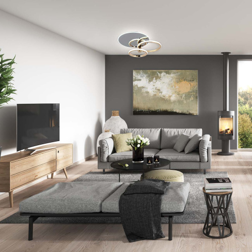 Потолочный светильник Escada 10213/2 LED*33+23W Chrome/Gold фото 2 Потолочный светильник Escada 10213/2 LED*33+23W Chrome/Gold фото 2