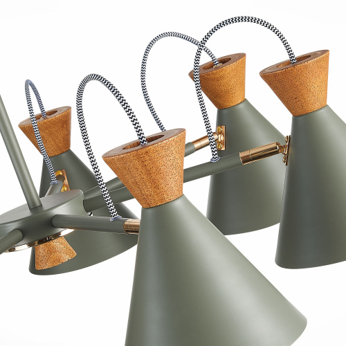 SLE125112-07 Светильник потолочный Серый, Золотистый/Серый, Темное дерево E14 7*40W MODICA фото 3