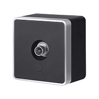 ТВ-розетка оконечная Gallant черный с серебром W5083034 W5083034