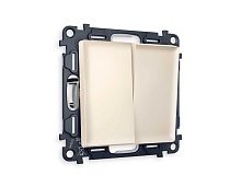 Комплект механизма 2-кл проходного выключателя AMBRELLA VOLT ALFA Бежевый матовый QUANT (AP3230, VM120) MA323020