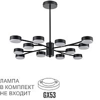 8117/12 COMFI LN26 235 черный, металл Люстра LED GX53 12*7W 220V TORINA
