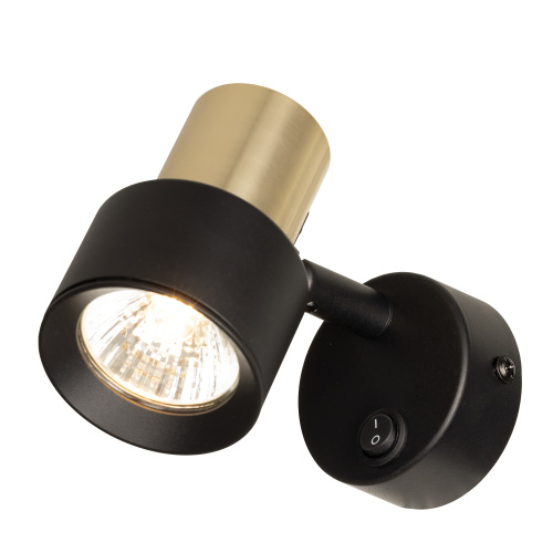 Citilux SAT CL505611 Спот поворотный с выключателем Чёрный+Золото фото 2 Citilux SAT CL505611 Спот поворотный с выключателем Чёрный+Золото фото 2