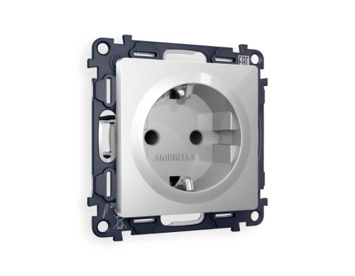 Комплект механизма электрической розетки AMBRELLA VOLT ALFA Серебро глянец с/з с шторками QUANT (AP4070, VM141) MA407010 Комплект механизма электрической розетки AMBRELLA VOLT ALFA Серебро глянец с/з с шторками QUANT (AP4070, VM141) MA407010